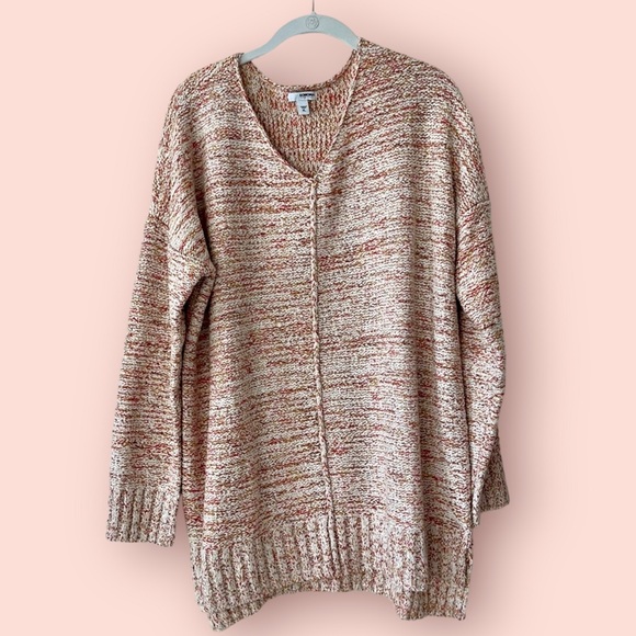 Sonoma goods for life, V-neck super soft tweed tunic sweater, size: XL - Picture 2 of 10